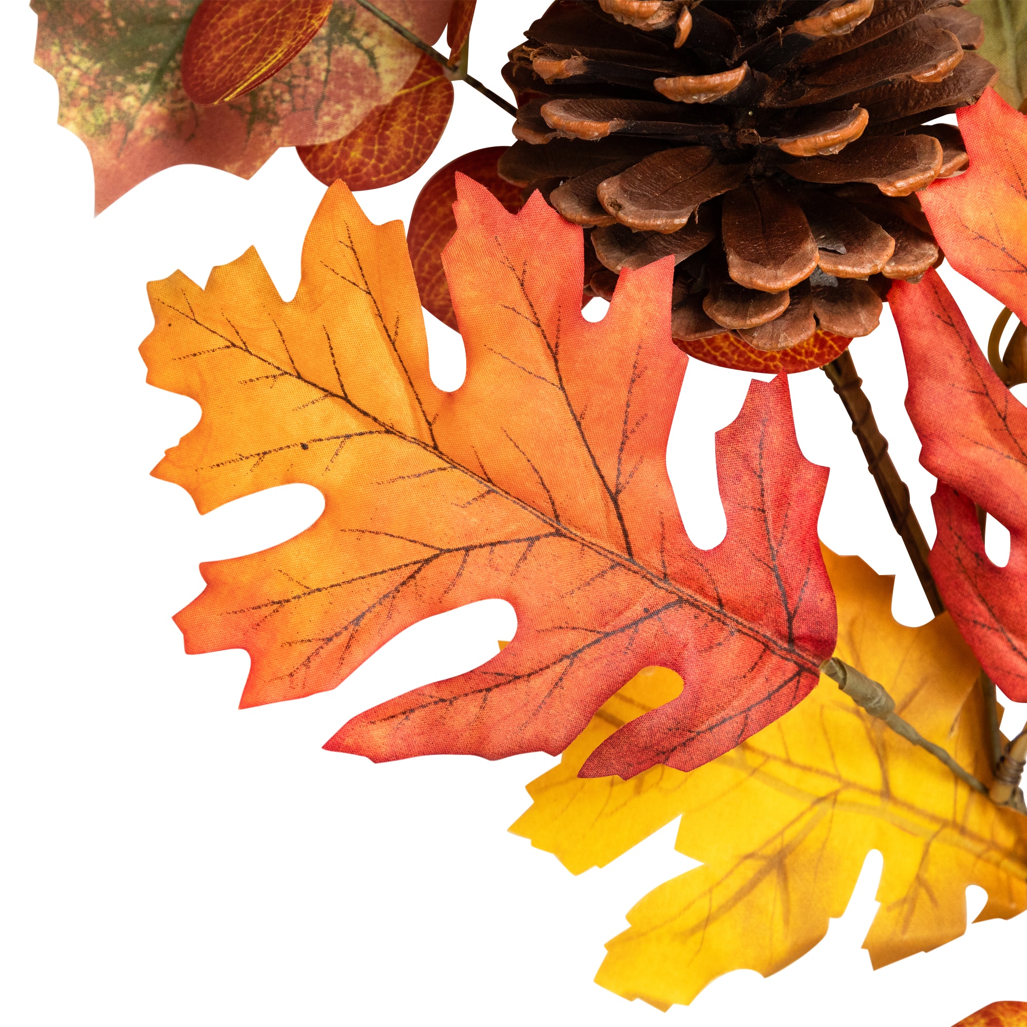 5ft. Unlit Autumn Leaves & Pinecone Fall Harvest Artificial Garland